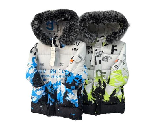 Курка дитяча зимова на хлопчика F375 white-blue р.4-12 "Farbique" недорого оптом від прямого постачальника Курка дитяча зимова на хлопчика F375 white-blue р.4-12 "Farbique" недорого оптом від прямого постачальника