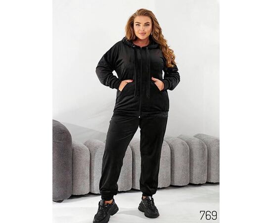 Костюм спортивный женский 769 black р.48-58 "DORA" недорого оптом от прямого поставщика Фотография Костюм спортивный женский 769 black р.48-58 "DORA" недорого оптом от прямого поставщика