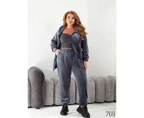 Костюм спортивный женский 769 grey р.48-58 "DORA" недорого оптом от прямого поставщика Фотография Костюм спортивный женский 769 grey р.48-58 "DORA" недорого оптом от прямого поставщика