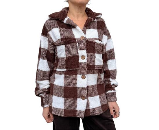 Сорочка тепла жіноча 771 brown р.42-56 "DORA" недорого оптом від прямого постачальника Сорочка тепла жіноча 771 brown р.42-56 "DORA" недорого оптом від прямого постачальника