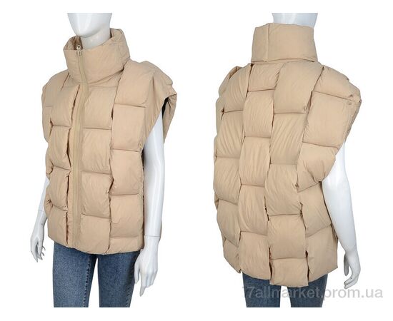 Жилетка жіноча Весна/осінь 1882 d.beige (6 шт. р.сіткаM-2XL) "Turn Hug" недорого оптом від прямого постачальника, зображення 3 Жилетка жіноча Весна/осінь 1882 d.beige (6 шт. р.сіткаM-2XL) "Turn Hug" недорого оптом від прямого постачальника, зображення 3