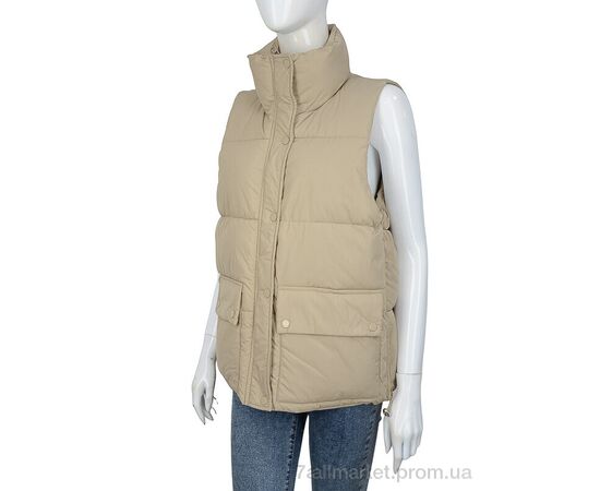 Жилетка жіноча Весна/осінь 2219 beige (5 шт. р.сіткаM-2XL) "Turn Hug" недорого оптом від прямого постачальника Жилетка жіноча Весна/осінь 2219 beige (5 шт. р.сіткаM-2XL) "Turn Hug" недорого оптом від прямого постачальника