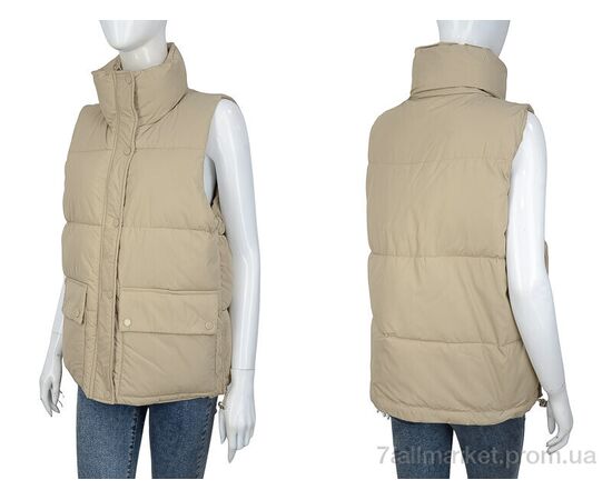 Жилетка жіноча Весна/осінь 2219 beige (5 шт. р.сіткаM-2XL) "Turn Hug" недорого оптом від прямого постачальника, зображення 3 Жилетка жіноча Весна/осінь 2219 beige (5 шт. р.сіткаM-2XL) "Turn Hug" недорого оптом від прямого постачальника, зображення 3