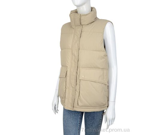 Жилетка жіноча Весна/осінь 2338 beige (5 шт. р.сіткаM-2XL) "Turn Hug" недорого оптом від прямого постачальника Жилетка жіноча Весна/осінь 2338 beige (5 шт. р.сіткаM-2XL) "Turn Hug" недорого оптом від прямого постачальника