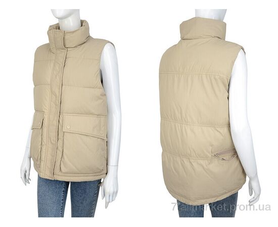 Жилетка жіноча Весна/осінь 2338 beige (5 шт. р.сіткаM-2XL) "Turn Hug" недорого оптом від прямого постачальника, зображення 3 Жилетка жіноча Весна/осінь 2338 beige (5 шт. р.сіткаM-2XL) "Turn Hug" недорого оптом від прямого постачальника, зображення 3