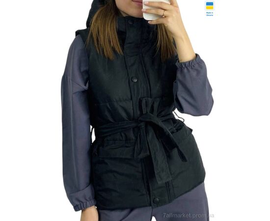 Жилетка женская Весна/осень 1524 чорний (3 шт. р.сетка S-L) "Kram" недорого оптом от прямого поставщика Фотография Жилетка женская Весна/осень 1524 чорний (3 шт. р.сетка S-L) "Kram" недорого оптом от прямого поставщика