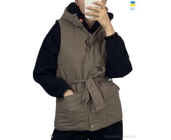 Жилетка женская Весна/осень 1524 шоколад (3 шт. р.сетка S-L) "Kram" недорого оптом от прямого поставщика Фотография Жилетка женская Весна/осень 1524 шоколад (3 шт. р.сетка S-L) "Kram" недорого оптом от прямого поставщика