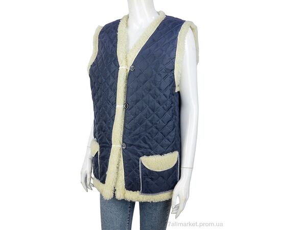 Жилетка жіноча Зима Жилетка хутро синьо-біла (8 шт. р.сітка52-62) "LiBang" недорого оптом від прямого постачальника Жилетка жіноча Зима Жилетка хутро синьо-біла (8 шт. р.сітка52-62) "LiBang" недорого оптом від прямого постачальника