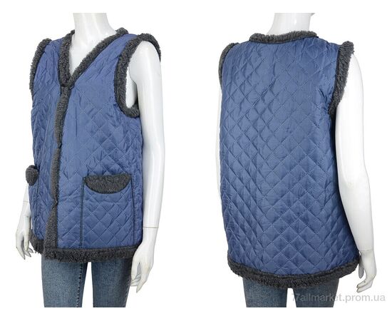 Жилетка жіноча Зима Жилетка хутро синьо-сіра (6 шт. р.сітка52-62) "LiBang" недорого оптом від прямого постачальника, зображення 3 Жилетка жіноча Зима Жилетка хутро синьо-сіра (6 шт. р.сітка52-62) "LiBang" недорого оптом від прямого постачальника, зображення 3