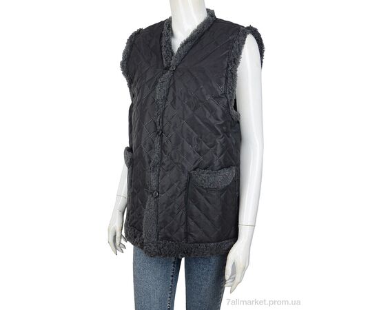 Жилетка жіноча Зима Жилетка хутро чорно-сіра (6 шт. р.сітка52-62) "LiBang" недорого оптом від прямого постачальника Жилетка жіноча Зима Жилетка хутро чорно-сіра (6 шт. р.сітка52-62) "LiBang" недорого оптом від прямого постачальника