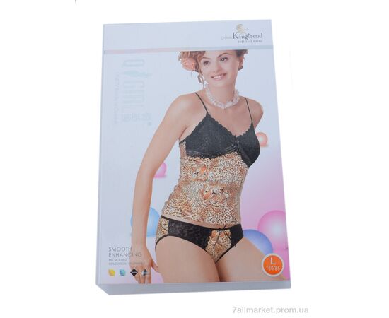 Фотография Комплект белья Весна/осень QG1159 beige (4 шт. р.сетка L-3XL) "Textile" недорого оптом от прямого поставщика, изображение 3