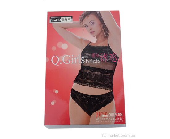 Фотография Комплект белья Весна/осень QG1030 black (4 шт. р.сетка L-3XL) "Textile" недорого оптом от прямого поставщика, изображение 3