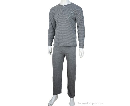 Пижама мужская Весна/осень 7055 grey (4 шт. р.сетка M-XL) "Nicoletta" недорого оптом от прямого поставщика Фотография Пижама мужская Весна/осень 7055 grey (4 шт. р.сетка M-XL) "Nicoletta" недорого оптом от прямого поставщика