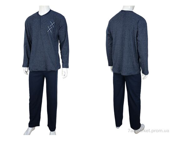 Пижама мужская Весна/осень 7055 navy (4 шт. р.сетка M-XL) "Nicoletta" недорого оптом от прямого поставщика, изображение 3 Фотография Пижама мужская Весна/осень 7055 navy (4 шт. р.сетка M-XL) "Nicoletta" недорого оптом от прямого поставщика, изображение 3