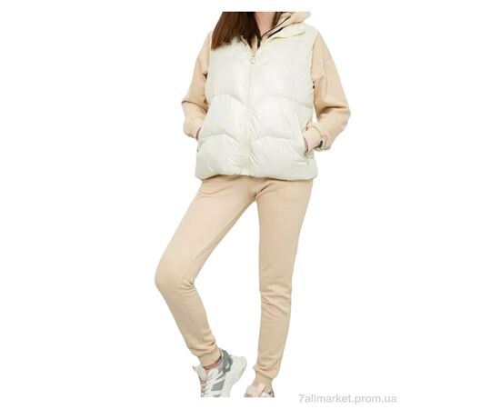 Жилетка жіноча Весна/осінь 7011 молочний (5 шт. р.сіткаL-4XL) "Massmag" недорого оптом від прямого постачальника, зображення 2 Жилетка жіноча Весна/осінь 7011 молочний (5 шт. р.сіткаL-4XL) "Massmag" недорого оптом від прямого постачальника, зображення 2