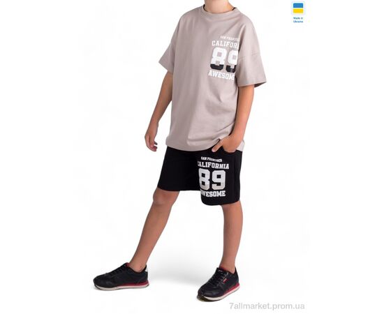 Костюм детский Лето 2411 беж-чорний (134-158) (5 шт. р.сетка S-2XL) "LiMa" недорого оптом от прямого поставщика Фотография Костюм детский Лето 2411 беж-чорний (134-158) (5 шт. р.сетка S-2XL) "LiMa" недорого оптом от прямого поставщика