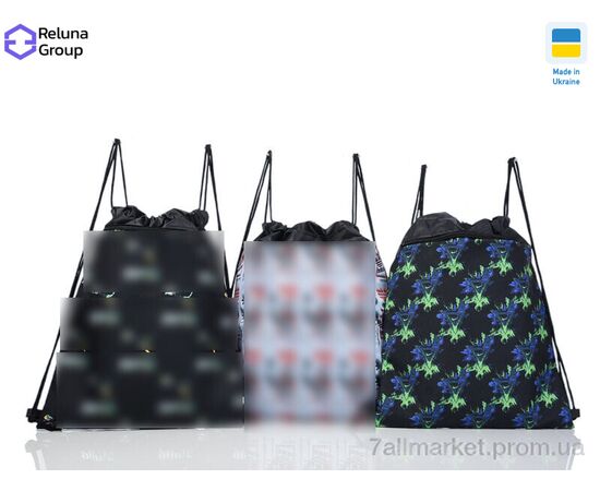 Рюкзак-мешок унисекс  BX001-1 mix (5 шт. р.сетка ) "Reluna Group" недорого оптом от прямого поставщика Фотография Рюкзак-мешок унисекс  BX001-1 mix (5 шт. р.сетка ) "Reluna Group" недорого оптом от прямого поставщика