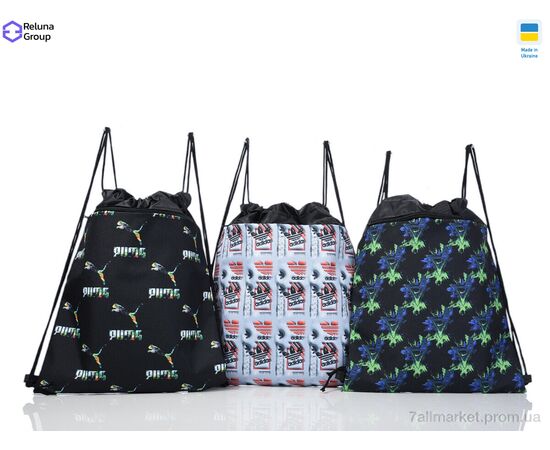 Рюкзак-мешок унисекс  BX001-1 mix (5 шт. р.сетка ) "Reluna Group" недорого оптом от прямого поставщика, изображение 2 Фотография Рюкзак-мешок унисекс  BX001-1 mix (5 шт. р.сетка ) "Reluna Group" недорого оптом от прямого поставщика, изображение 2