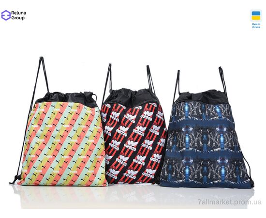 Рюкзак-мешок унисекс  BX001-2 mix (5 шт. р.сетка ) "Reluna Group" недорого оптом от прямого поставщика, изображение 2 Фотография Рюкзак-мешок унисекс  BX001-2 mix (5 шт. р.сетка ) "Reluna Group" недорого оптом от прямого поставщика, изображение 2