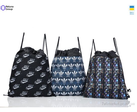 Рюкзак-мешок унисекс  BX001-4 mix (5 шт. р.сетка ) "Reluna Group" недорого оптом от прямого поставщика, изображение 2 Фотография Рюкзак-мешок унисекс  BX001-4 mix (5 шт. р.сетка ) "Reluna Group" недорого оптом от прямого поставщика, изображение 2
