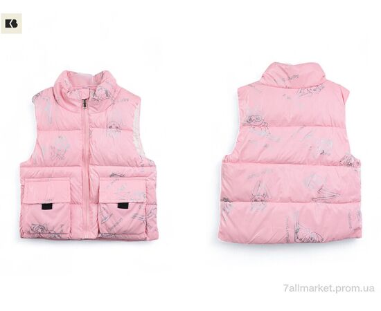 Жилетка дитяча Весна/осінь 3790-11 pink (5 шт. р.сітка90-130) "BIG" недорого оптом від прямого постачальника, зображення 3 Жилетка дитяча Весна/осінь 3790-11 pink (5 шт. р.сітка90-130) "BIG" недорого оптом від прямого постачальника, зображення 3