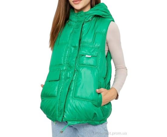 Жилетка женская Зима 810 green (5 шт. р.сетка L-2XL) "Massmag" недорого оптом от прямого поставщика Фотография Жилетка женская Зима 810 green (5 шт. р.сетка L-2XL) "Massmag" недорого оптом от прямого поставщика