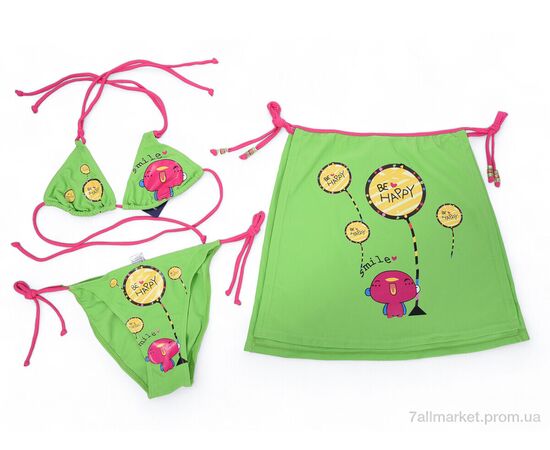 Дитячий купальник Літо 081702 green (02253) (20 шт. р.сітка4-13) "Obuvok" недорого оптом від прямого постачальника Дитячий купальник Літо 081702 green (02253) (20 шт. р.сітка4-13) "Obuvok" недорого оптом від прямого постачальника