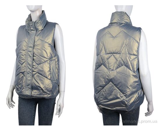 Жилетка женская Весна/осень M818 blue (09064) (5 шт. р.сетка S-2XL) "Obuvok" недорого оптом от прямого поставщика, изображение 3 Фотография Жилетка женская Весна/осень M818 blue (09064) (5 шт. р.сетка S-2XL) "Obuvok" недорого оптом от прямого поставщика, изображение 3