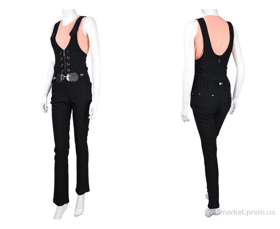 Комбинезон женский Весна/осень 1239 black (08999) (5 шт. р.сетка 36-44) "Obuvok" недорого оптом от прямого поставщика, изображение 3 Фотография Комбинезон женский Весна/осень 1239 black (08999) (5 шт. р.сетка 36-44) "Obuvok" недорого оптом от прямого поставщика, изображение 3