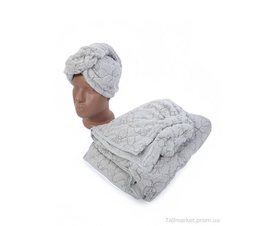Полотенце Весна/осень 10306-6959 l.grey набір баня+чолма (70x140) (1 шт. р.сетка ) "Obuvok" недорого оптом от прямого поставщика Фотография Полотенце Весна/осень 10306-6959 l.grey набір баня+чолма (70x140) (1 шт. р.сетка ) "Obuvok" недорого оптом от прямого поставщика