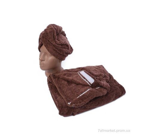 Полотенце Весна/осень 10306-6959 d.brown набір баня+чолма (70x140) (1 шт. р.сетка ) "Obuvok" недорого оптом от прямого поставщика Фотография Полотенце Весна/осень 10306-6959 d.brown набір баня+чолма (70x140) (1 шт. р.сетка ) "Obuvok" недорого оптом от прямого поставщика