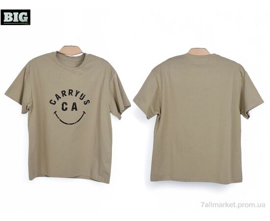 Футболка унісекс Літо 3972-170-3 khaki (5 шт. р.сітка130-170) "BIG" недорого оптом від прямого постачальника, зображення 3 Футболка унісекс Літо 3972-170-3 khaki (5 шт. р.сітка130-170) "BIG" недорого оптом від прямого постачальника, зображення 3