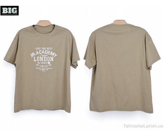 Футболка унісекс Літо 3972-170-5 khaki (5 шт. р.сітка130-170) "BIG" недорого оптом від прямого постачальника, зображення 3 Футболка унісекс Літо 3972-170-5 khaki (5 шт. р.сітка130-170) "BIG" недорого оптом від прямого постачальника, зображення 3