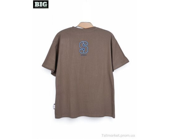 Футболка унісекс Літо 3972-180-1 khaki (5 шт. р.сітка140-180) "BIG" недорого оптом від прямого постачальника, зображення 2 Футболка унісекс Літо 3972-180-1 khaki (5 шт. р.сітка140-180) "BIG" недорого оптом від прямого постачальника, зображення 2