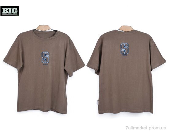 Футболка унісекс Літо 3972-180-1 khaki (5 шт. р.сітка140-180) "BIG" недорого оптом від прямого постачальника, зображення 3 Футболка унісекс Літо 3972-180-1 khaki (5 шт. р.сітка140-180) "BIG" недорого оптом від прямого постачальника, зображення 3