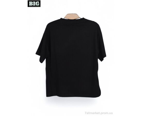 Футболка унисекс Лето 3972-160-1 black (5 шт. р.сетка 120-160) "BIG" недорого оптом от прямого поставщика, изображение 2 Фотография Футболка унисекс Лето 3972-160-1 black (5 шт. р.сетка 120-160) "BIG" недорого оптом от прямого поставщика, изображение 2