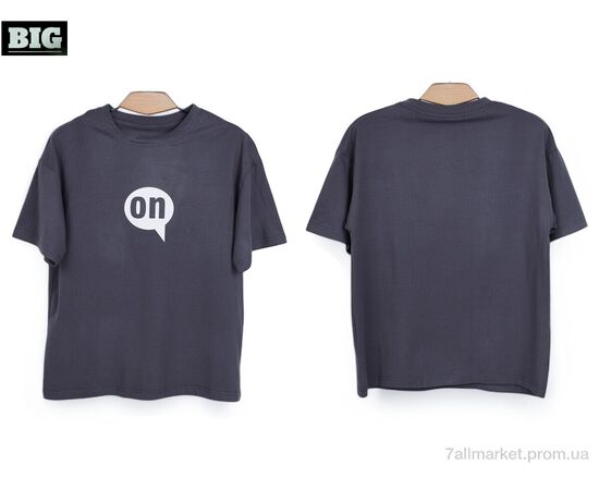 Футболка унисекс Лето 3972-160-2 grey (5 шт. р.сетка 120-160) "BIG" недорого оптом от прямого поставщика, изображение 3 Фотография Футболка унисекс Лето 3972-160-2 grey (5 шт. р.сетка 120-160) "BIG" недорого оптом от прямого поставщика, изображение 3