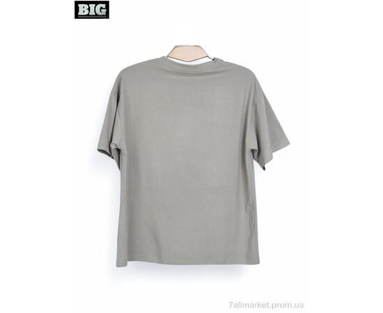 Футболка унисекс Лето 3972-160-6 grey (5 шт. р.сетка 120-160) "BIG" недорого оптом от прямого поставщика, изображение 2 Фотография Футболка унисекс Лето 3972-160-6 grey (5 шт. р.сетка 120-160) "BIG" недорого оптом от прямого поставщика, изображение 2
