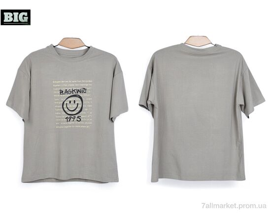 Футболка унисекс Лето 3972-160-6 grey (5 шт. р.сетка 120-160) "BIG" недорого оптом от прямого поставщика, изображение 3 Фотография Футболка унисекс Лето 3972-160-6 grey (5 шт. р.сетка 120-160) "BIG" недорого оптом от прямого поставщика, изображение 3