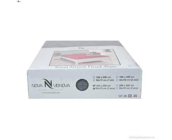 Постільна білизна  01-2 Простирало МАХРОВЕ (140x200)+одна наволочка(50x70) сірий (5 шт. р.сіткаOne size) "NOVA VIDNOVA" недорого оптом від прямого постачальника, зображення 3 Постільна білизна  01-2 Простирало МАХРОВЕ (140x200)+одна наволочка(50x70) сірий (5 шт. р.сіткаOne size) "NOVA VIDNOVA" недорого оптом від прямого постачальника, зображення 3