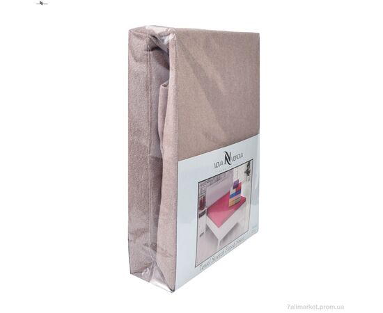 Постільна білизна  01-3 Простирало МАХРОВЕ (180x200)+дві наволочки(50x70) бежевий (5 шт. р.сіткаOne size) "NOVA VIDNOVA" недорого оптом від прямого постачальника, зображення 2