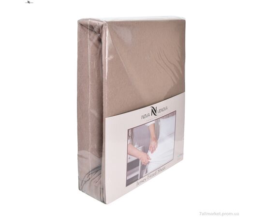 Постільна білизна  01-3 Простирало ТРИКОТАЖНЕ (140x200)+одна наволочка(50x70) бежевий (5 шт. р.сіткаOne size) "NOVA VIDNOVA" недорого оптом від прямого постачальника, зображення 2 Постільна білизна  01-3 Простирало ТРИКОТАЖНЕ (140x200)+одна наволочка(50x70) бежевий (5 шт. р.сіткаOne size) "NOVA VIDNOVA" недорого оптом від прямого постачальника, зображення 2