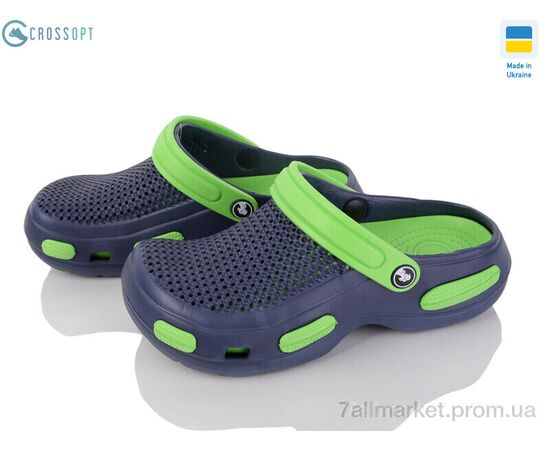 Крокси унісекс Літо 115635 синій (8 пар р.36-40) "CROSSOPT" недорого оптом від прямого постачальника Крокси унісекс Літо 115635 синій (8 пар р.36-40) "CROSSOPT" недорого оптом від прямого постачальника
