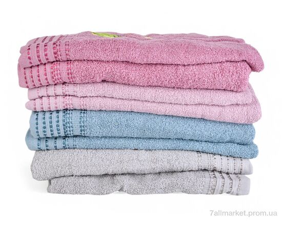 Фотография Полотенце  8923 (10621) 70x140, 50x100 mix (6 шт. р.сетка One size) "Obuvok" недорого оптом от прямого поставщика, изображение 3