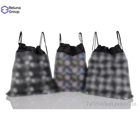 Рюкзак-мешок унисекс  N647-4TM mix (5 шт. р.сетка ) "Reluna Group" недорого оптом от прямого поставщика Фотография Рюкзак-мешок унисекс  N647-4TM mix (5 шт. р.сетка ) "Reluna Group" недорого оптом от прямого поставщика