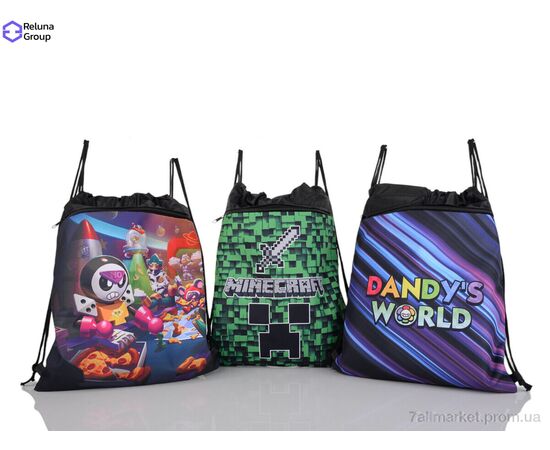 Рюкзак-мешок унисекс  N647-3 mix (5 шт. р.сетка ) "Reluna Group" недорого оптом от прямого поставщика Фотография Рюкзак-мешок унисекс  N647-3 mix (5 шт. р.сетка ) "Reluna Group" недорого оптом от прямого поставщика