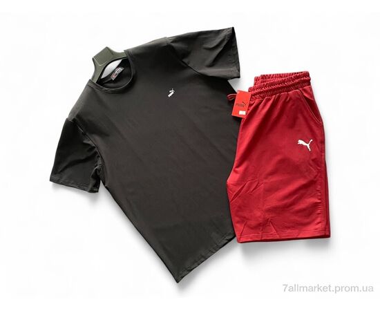 Костюм мужской Лето A007-2 black-red (5 шт. р.сетка 2XL-5XL) "Verton" недорого оптом от прямого поставщика, изображение 2 Фотография Костюм мужской Лето A007-2 black-red (5 шт. р.сетка 2XL-5XL) "Verton" недорого оптом от прямого поставщика, изображение 2