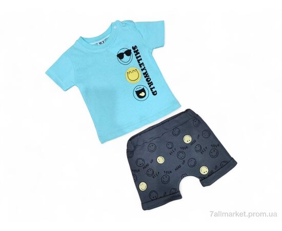 Костюм дитячий Літо 53447 блакитний (4 шт. р.сітка9-24) "Kids-modnik" недорого оптом від прямого постачальника Костюм дитячий Літо 53447 блакитний (4 шт. р.сітка9-24) "Kids-modnik" недорого оптом від прямого постачальника