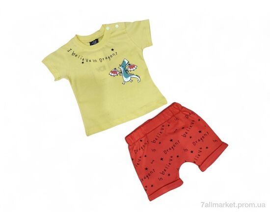 Костюм дитячий Літо 53454 жовтий (4 шт. р.сітка9-24) "Kids-modnik" недорого оптом від прямого постачальника Костюм дитячий Літо 53454 жовтий (4 шт. р.сітка9-24) "Kids-modnik" недорого оптом від прямого постачальника