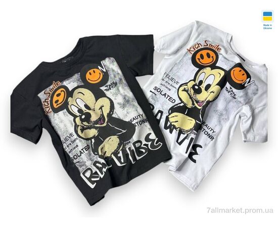 Футболка детская Лето 011-2 чорний (104р) (1 шт. р.сетка One size) "Mimicoo" недорого оптом от прямого поставщика Фотография Футболка детская Лето 011-2 чорний (104р) (1 шт. р.сетка One size) "Mimicoo" недорого оптом от прямого поставщика